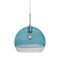 Besa Lighting Ally 12 Cord Pendant, Coral Blue/Clear, Satin Nickel Finish, 1x60W Incandescent 1JT-ALLY12BL-SN - alternate 1